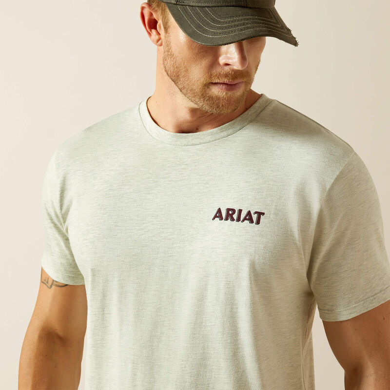 Ariat Mns Straight Shooter SS Tee Oatmeal Heather