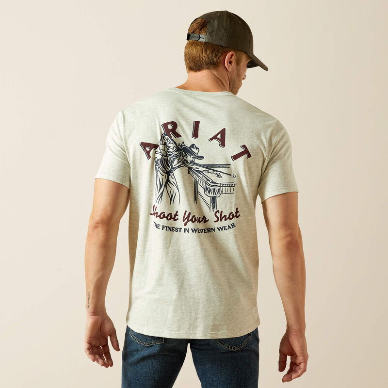 Ariat Mns Straight Shooter SS Tee Oatmeal Heather