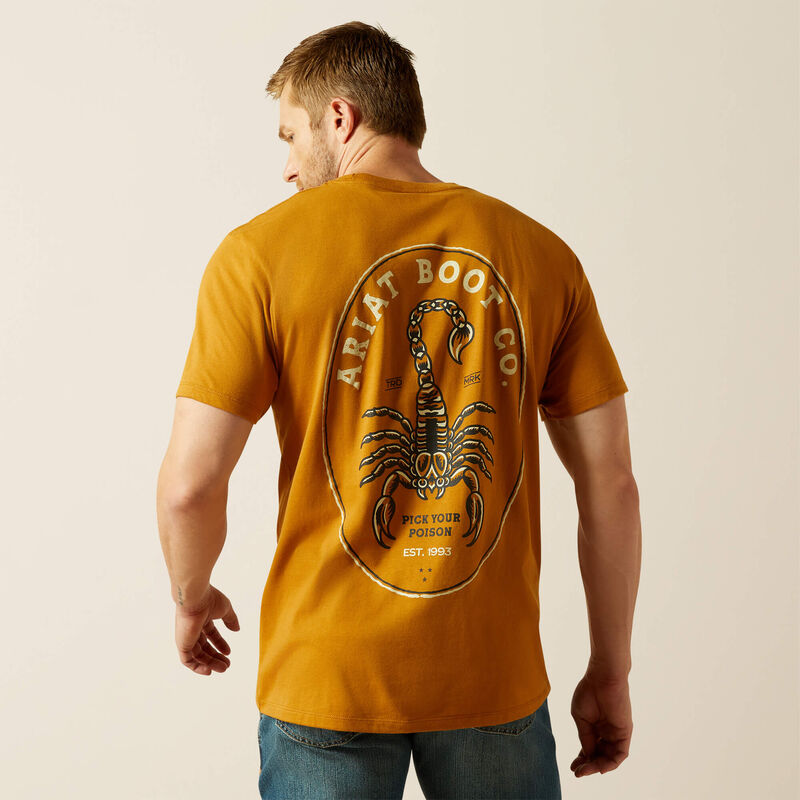 Ariat Mns Scorpion Seal SS Tee Bone Brown