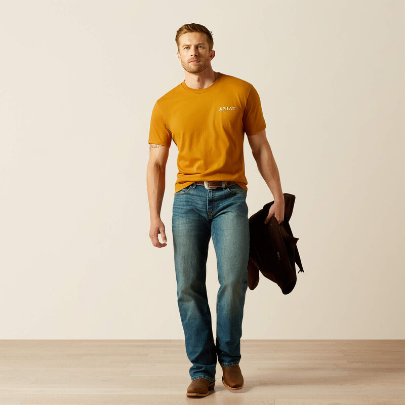 Ariat Mns Scorpion Seal SS Tee Bone Brown