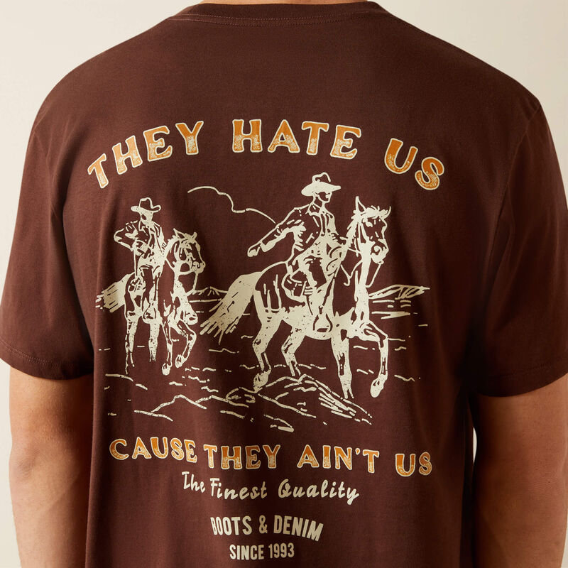 Ariat Mns Hater Club SS Tee Deep Mahogany