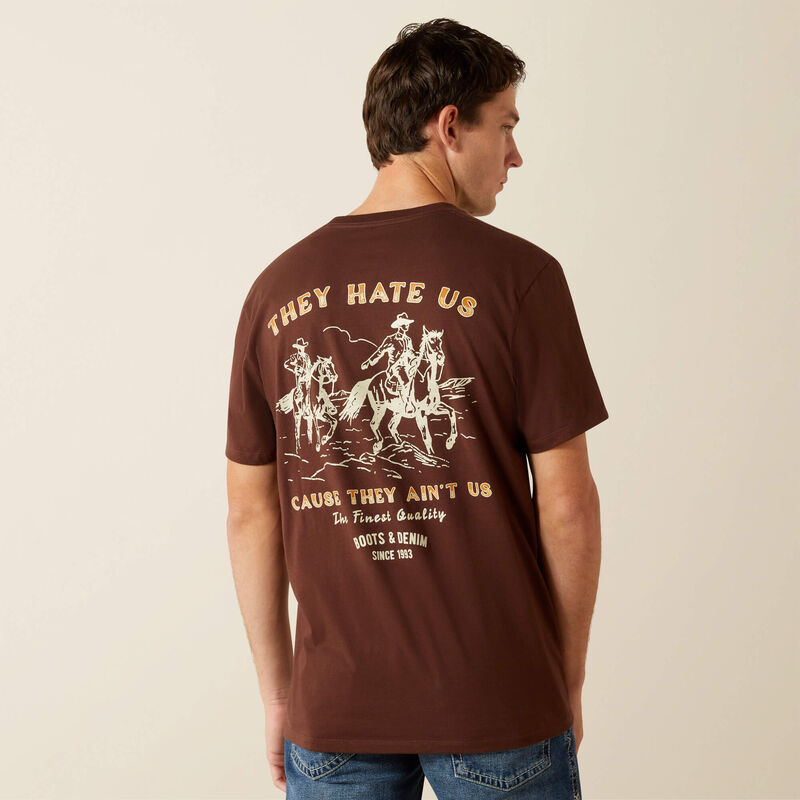 Ariat Mns Hater Club SS Tee Deep Mahogany