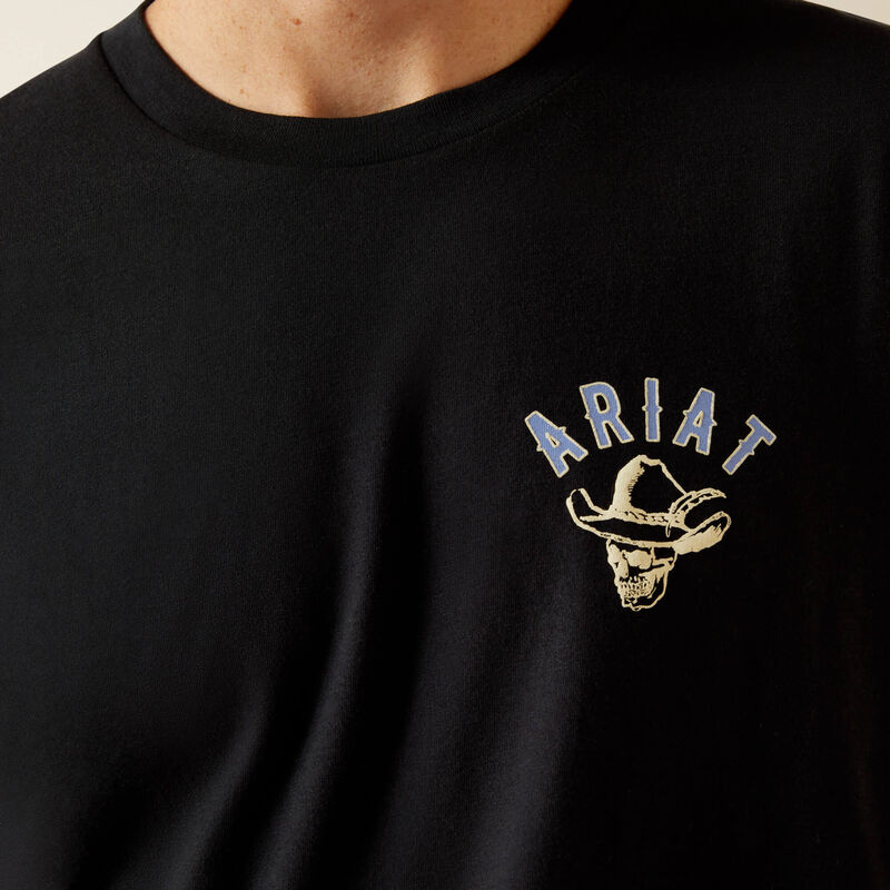 Ariat Mns Stitched Skull SS Tee Black