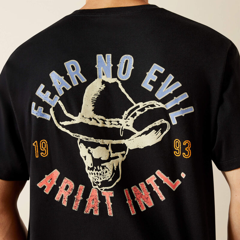 Ariat Mns Stitched Skull SS Tee Black