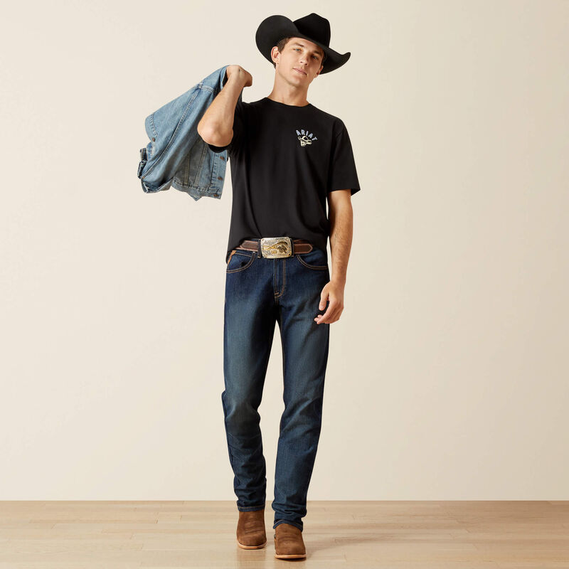 Ariat Mns Stitched Skull SS Tee Black