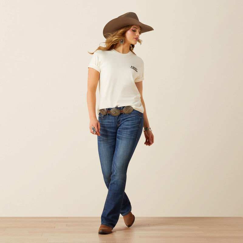 Ariat Wmns Bull Horns SS Tee Natural