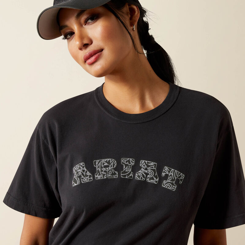Ariat Wmns Boot Stitch Logo SS T Vintage Black