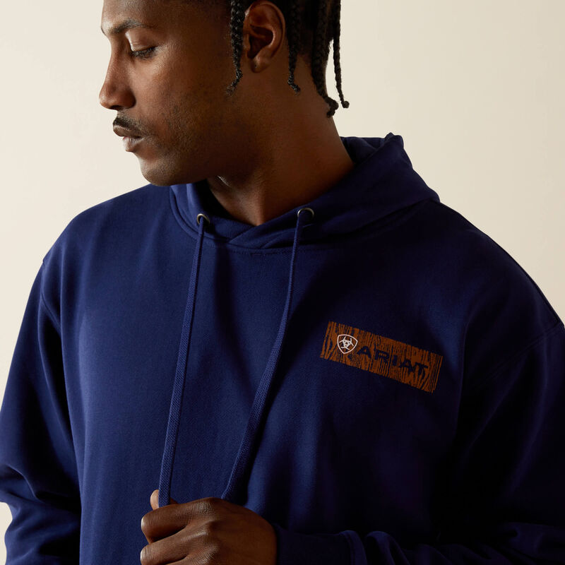 Ariat Mns Woodshop Stack Hoodie Navy - Winter 26
