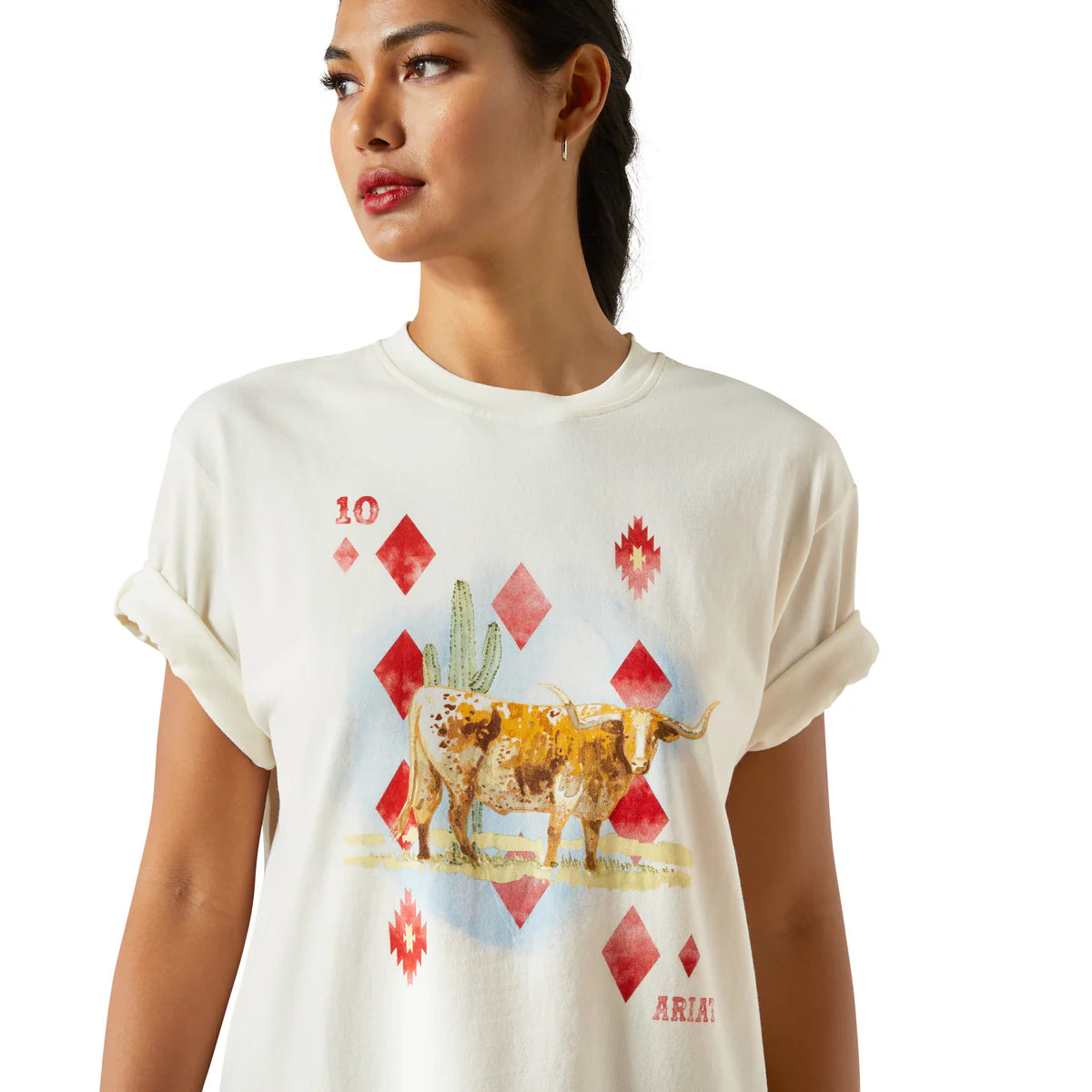 Ariat Wms Aces SS Tee Papyrus