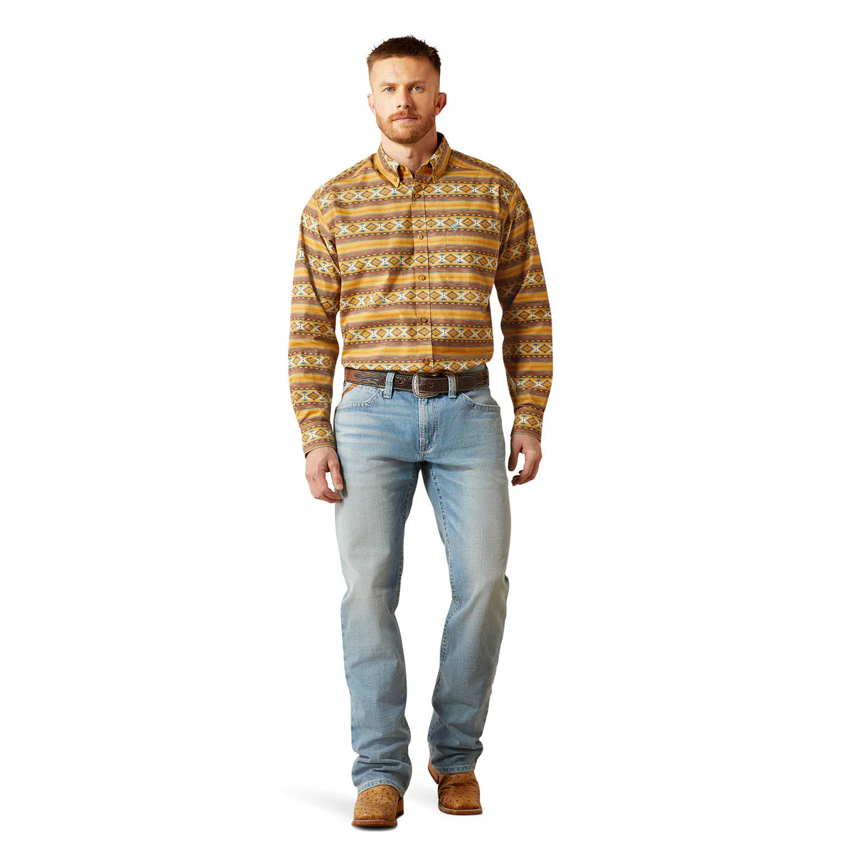 Ariat Mns Teddi LS Shirt Tan