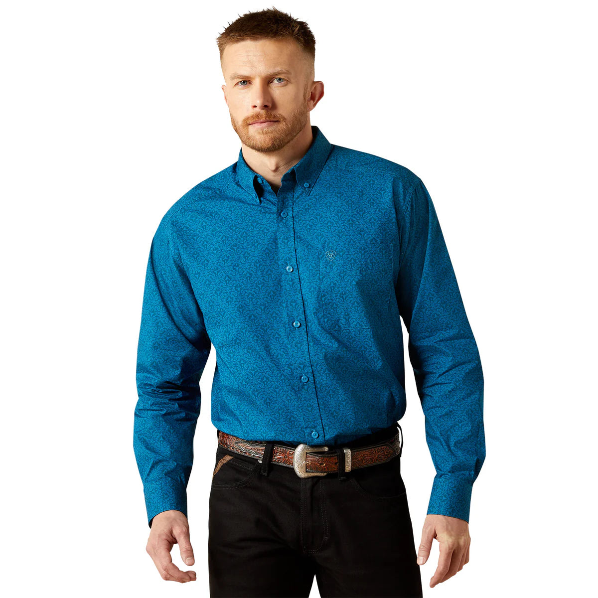 Ariat Mns Terrell LS Shirt Dark Teal