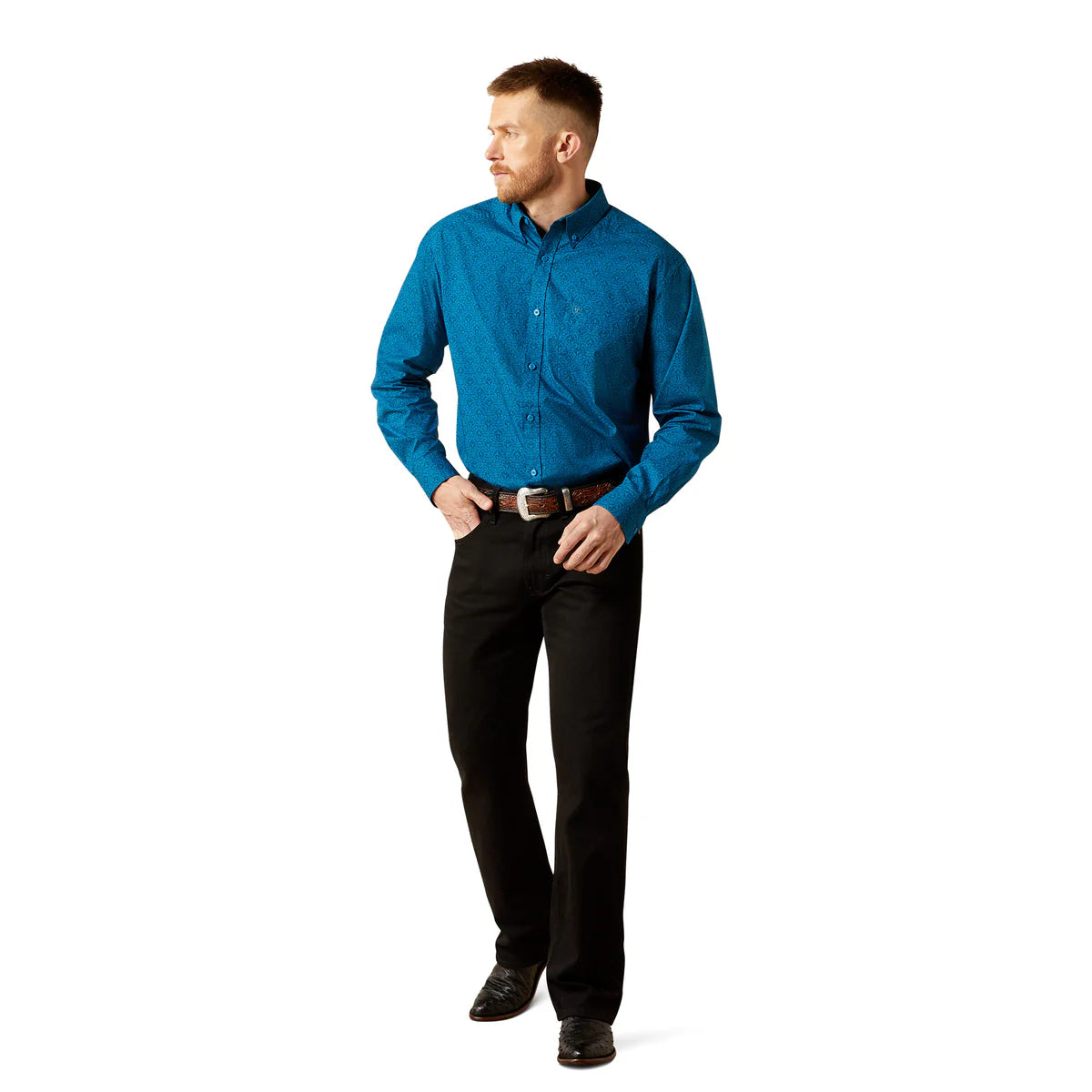 Ariat Mns Terrell LS Shirt Dark Teal