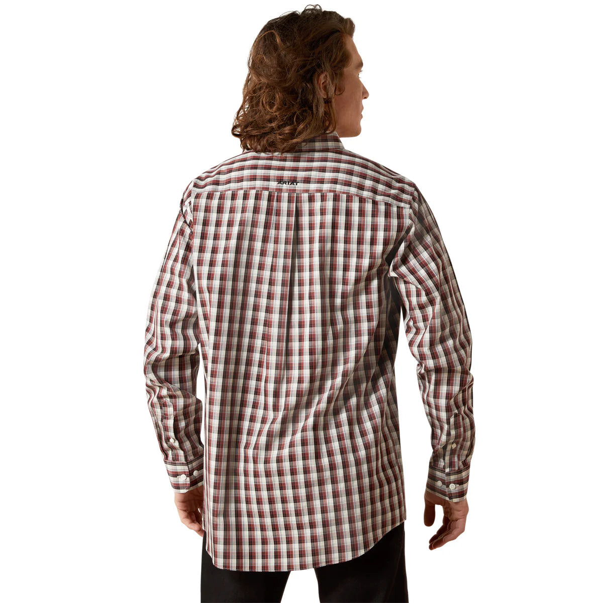 Ariat Mns Wrinkle Free Atlas Fitted LS Shirt Brown | Country Clothing - Mens Shirt | Saddleworld Ipswich