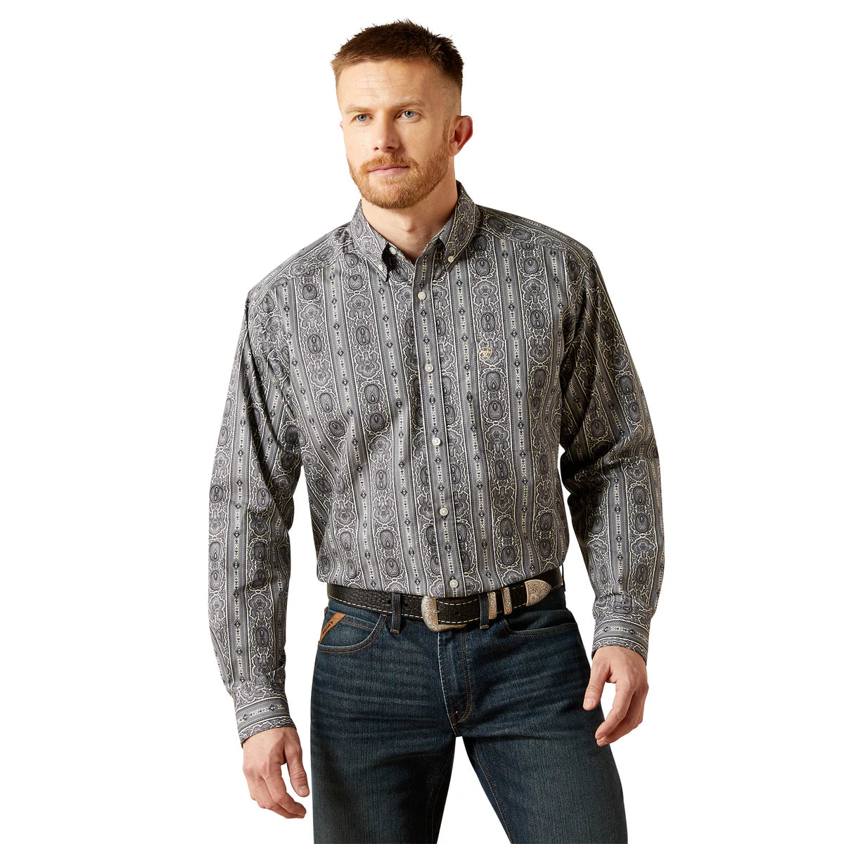 Ariat Mns Tatum LS Shirt Grey