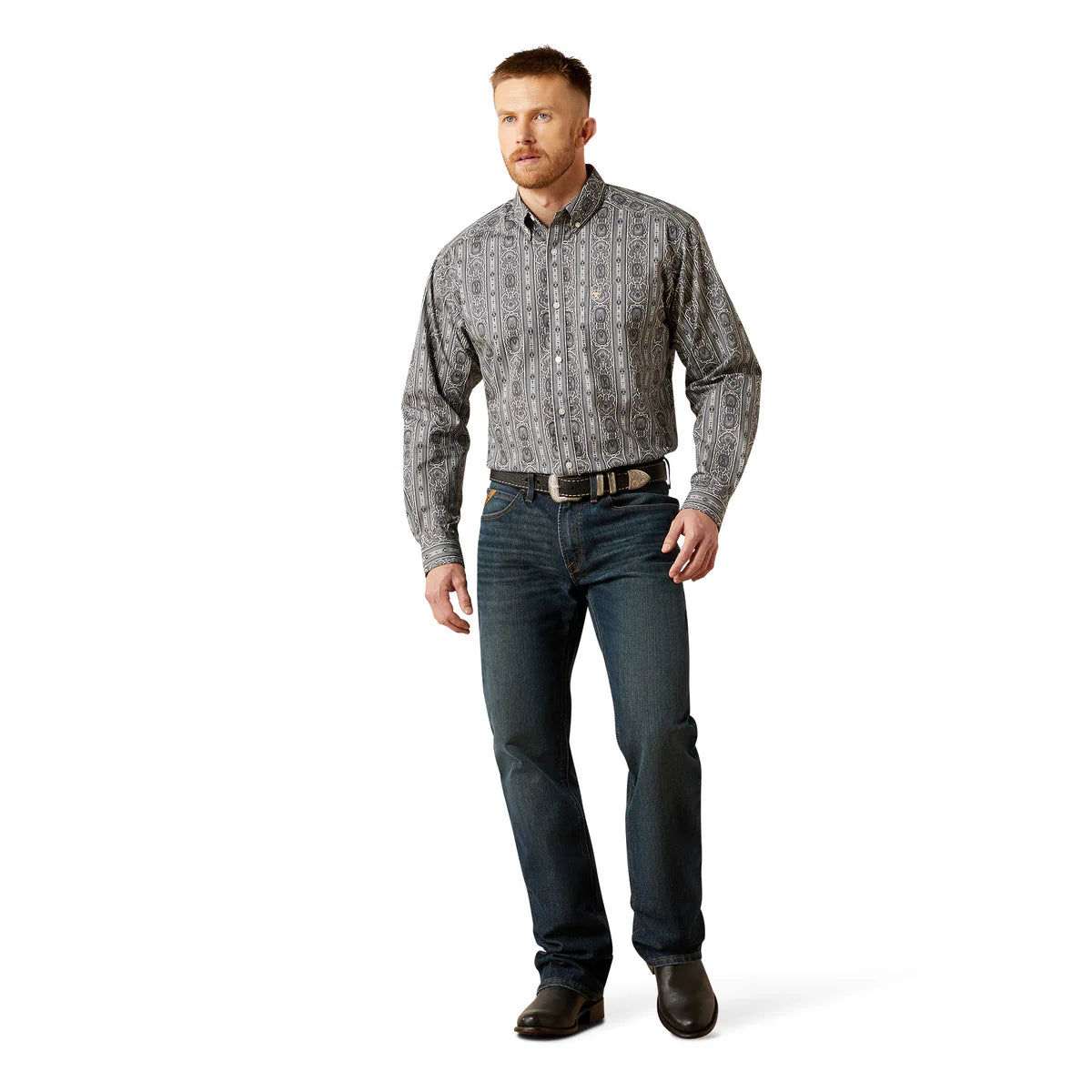 Ariat Mns Tatum LS Shirt Grey