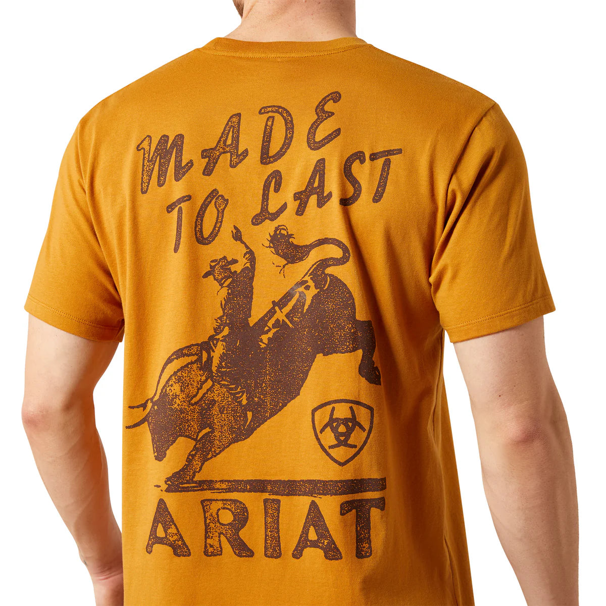 Ariat Mns Big Bull Rider SS Tee Bone Brown