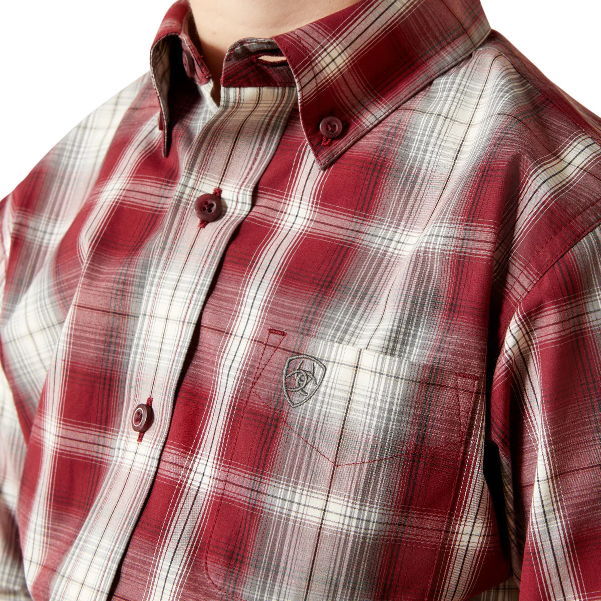 Ariat Bys Pro Series Tillman LS Shirt Dark Red