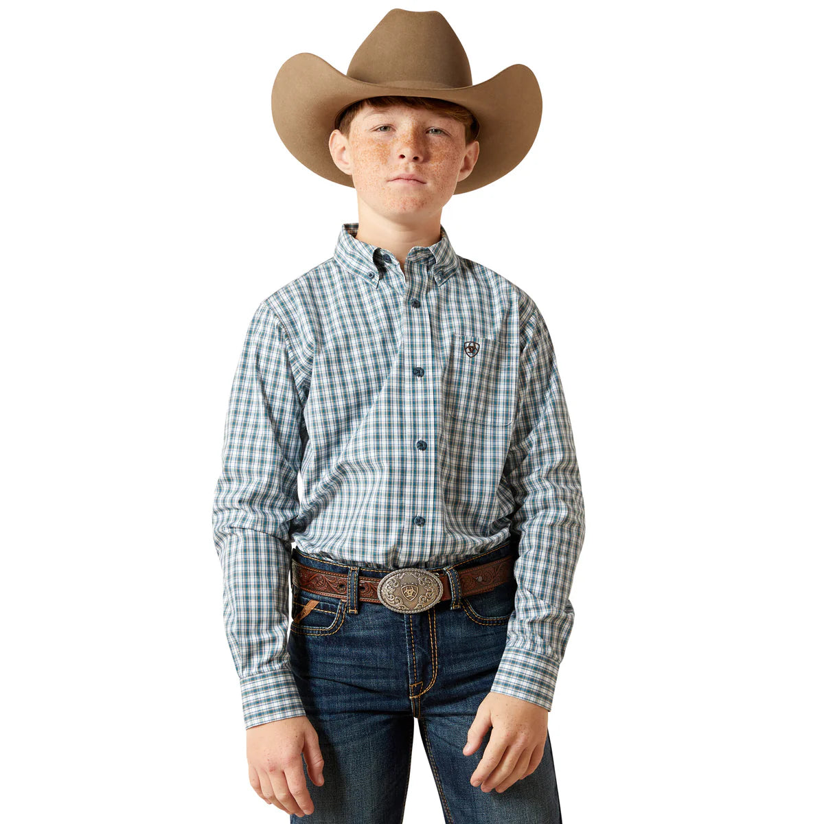 Ariat Bys Pro Series Townes LS Shirt Dark Teal