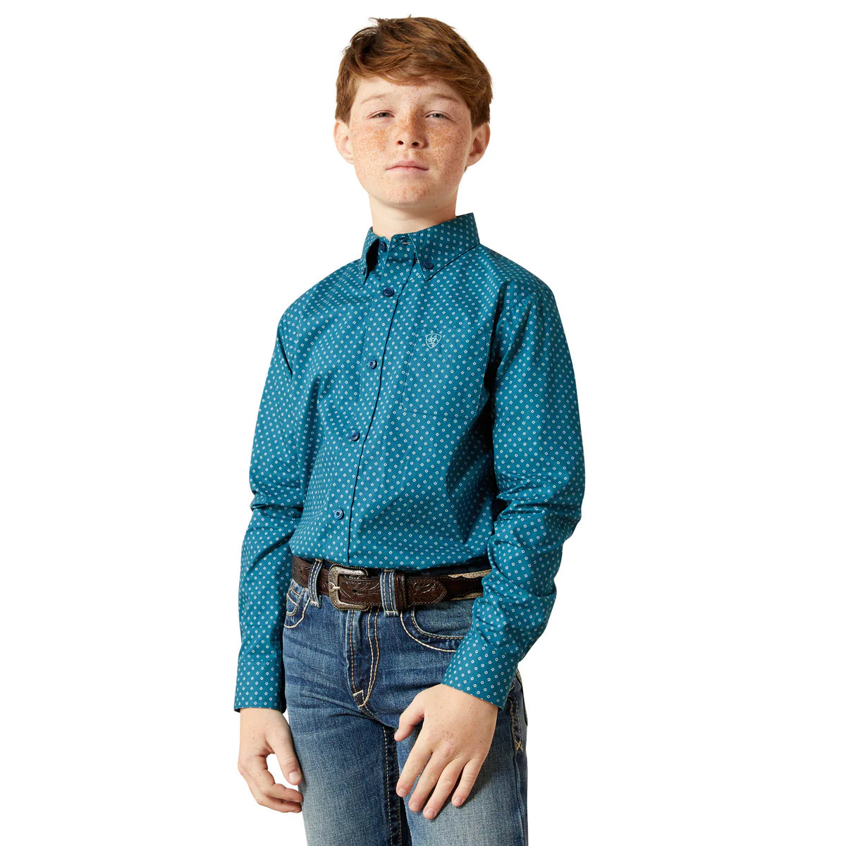 Ariat Bys Tyce LS Shirt Dark Teal