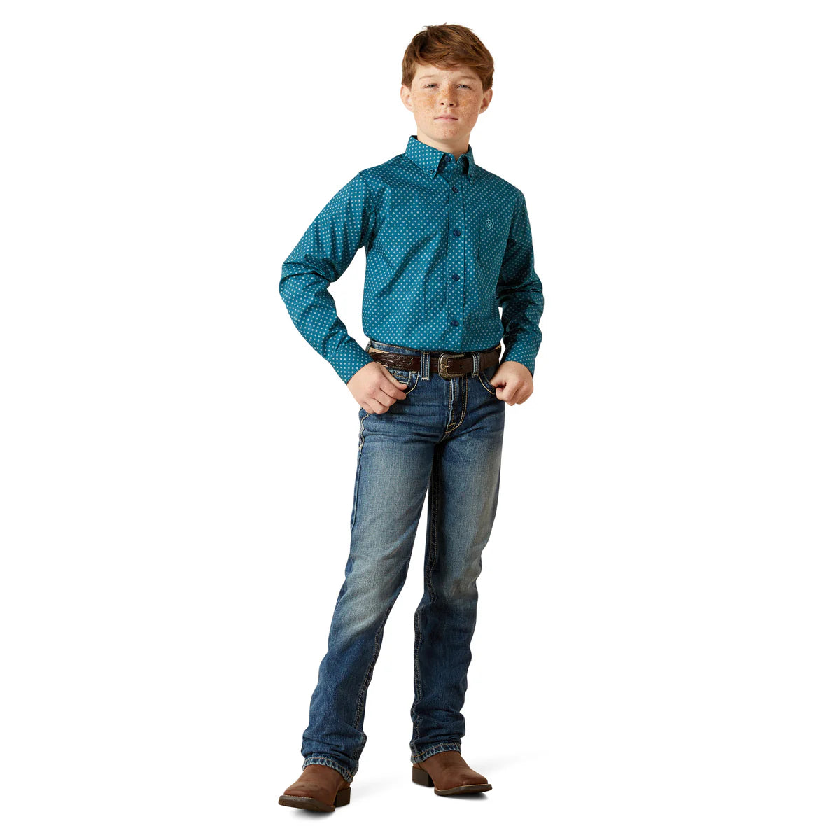 Ariat Bys Tyce LS Shirt Dark Teal