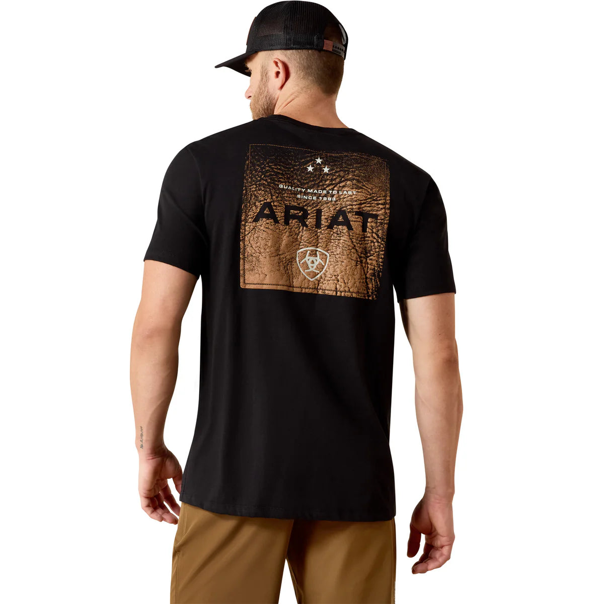 Ariat Mns Boot Leather Patch SS Tee Black