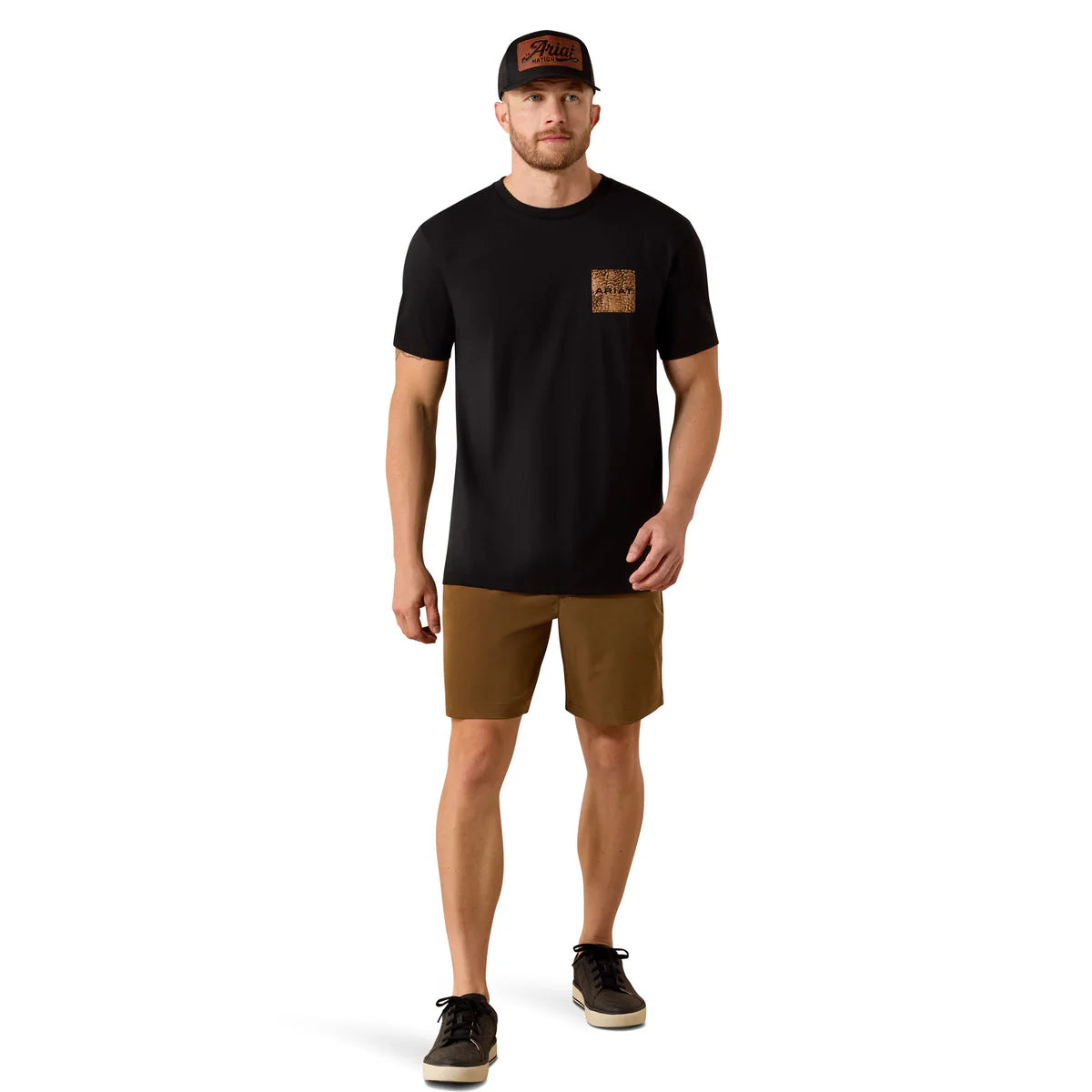 Ariat Mns Boot Leather Patch SS Tee Black