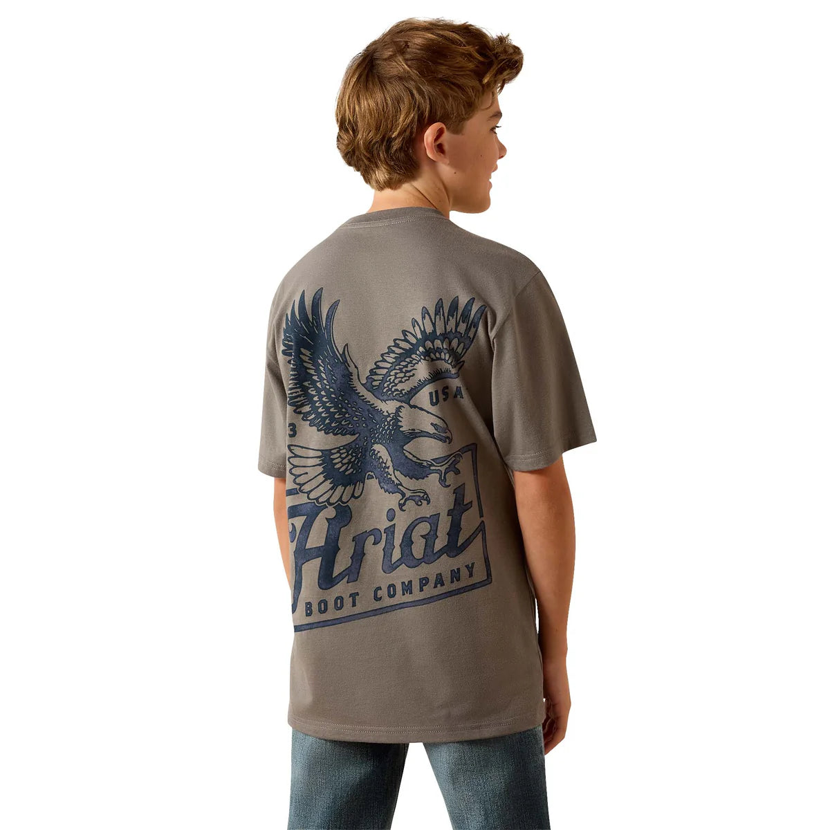 Ariat Bys Patriot SS Tee Smocked Pearl