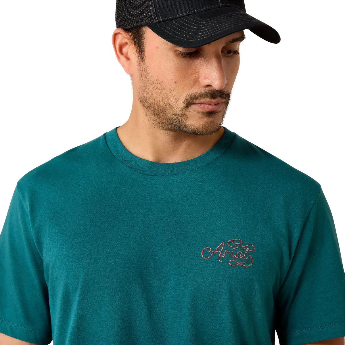 Ariat Mns Cattle Skull Freedom SS Tee Mediterranean