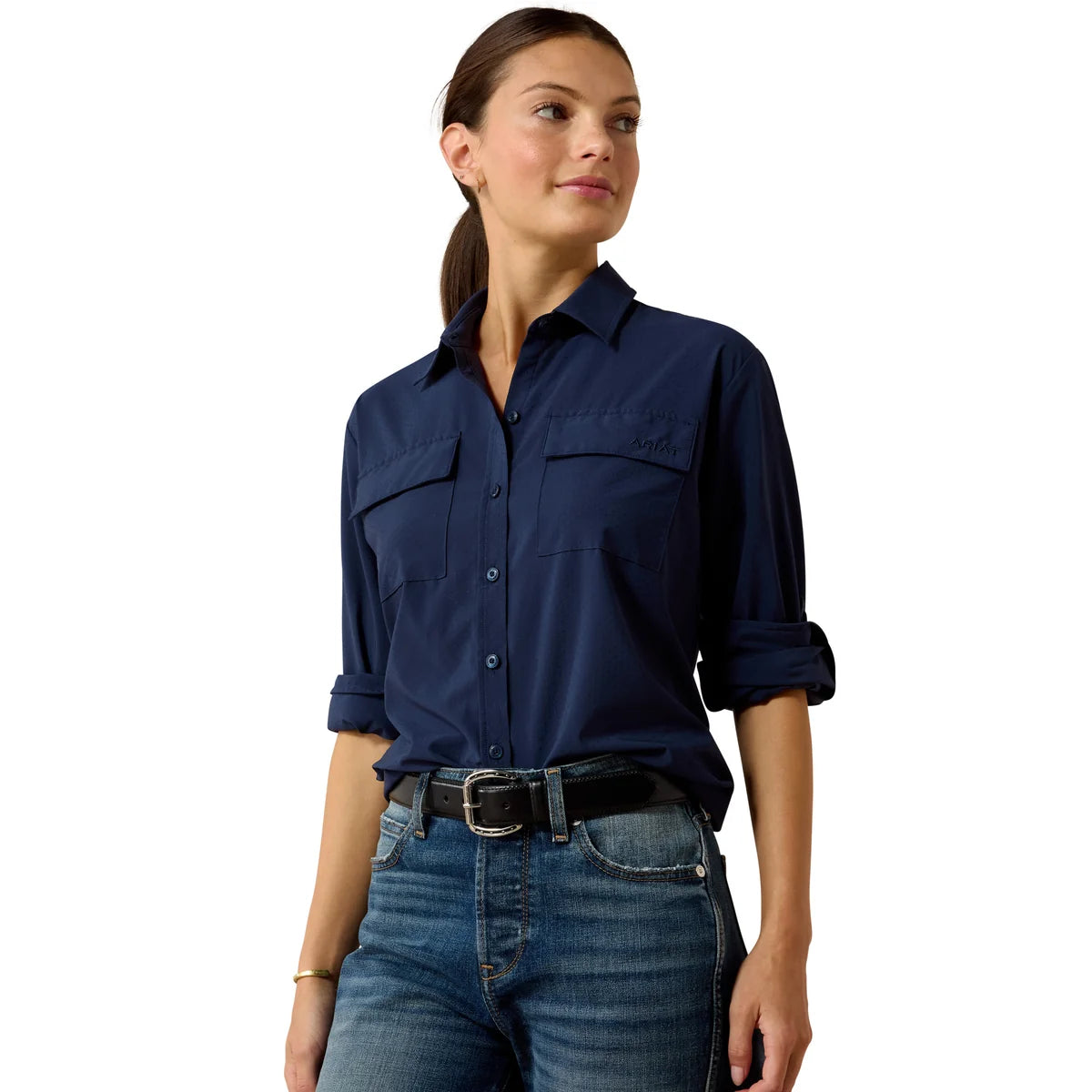 Ariat Wms Solveil LS Shirt Navy