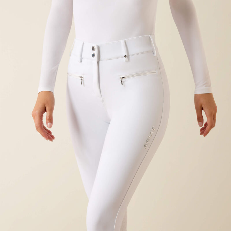 Ariat Wms Tri Factor Allure Full Seat Breech White