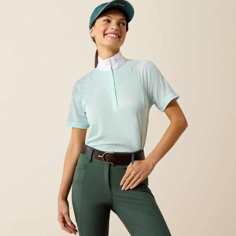 Ariat Wms Aptos Vent 2.0 SS Show Shirt Starlight Blue