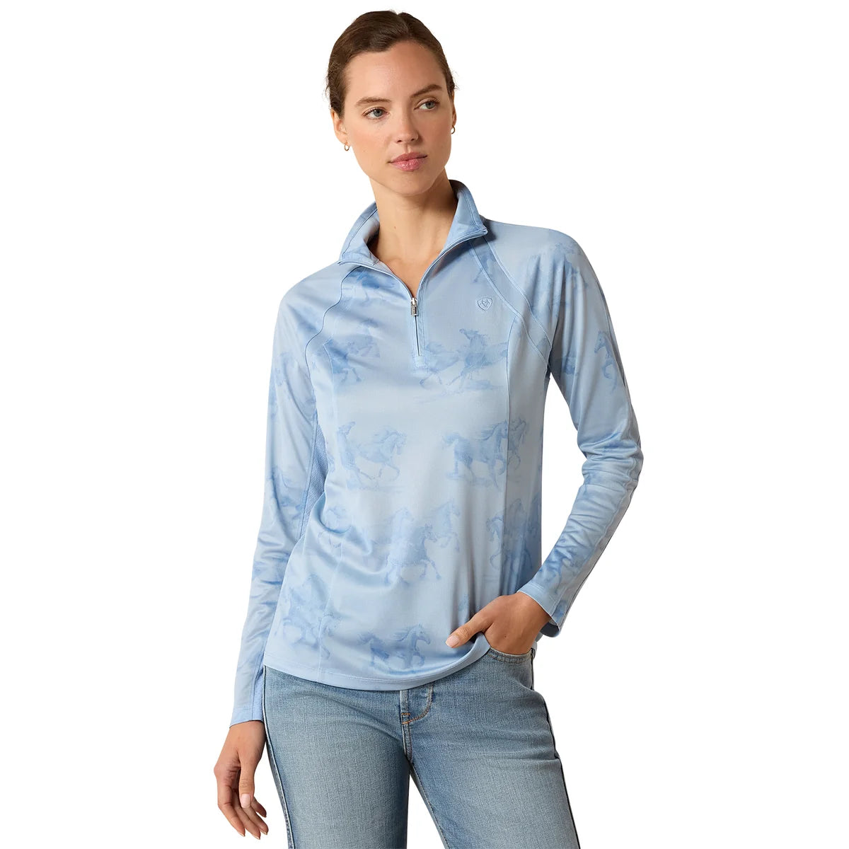 Ariat Wms Sunstopper 3.0 1/4 Zip St Tropez Mirage Print