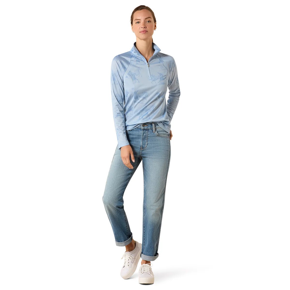 Ariat Wms Sunstopper 3.0 1/4 Zip St Tropez Mirage Print