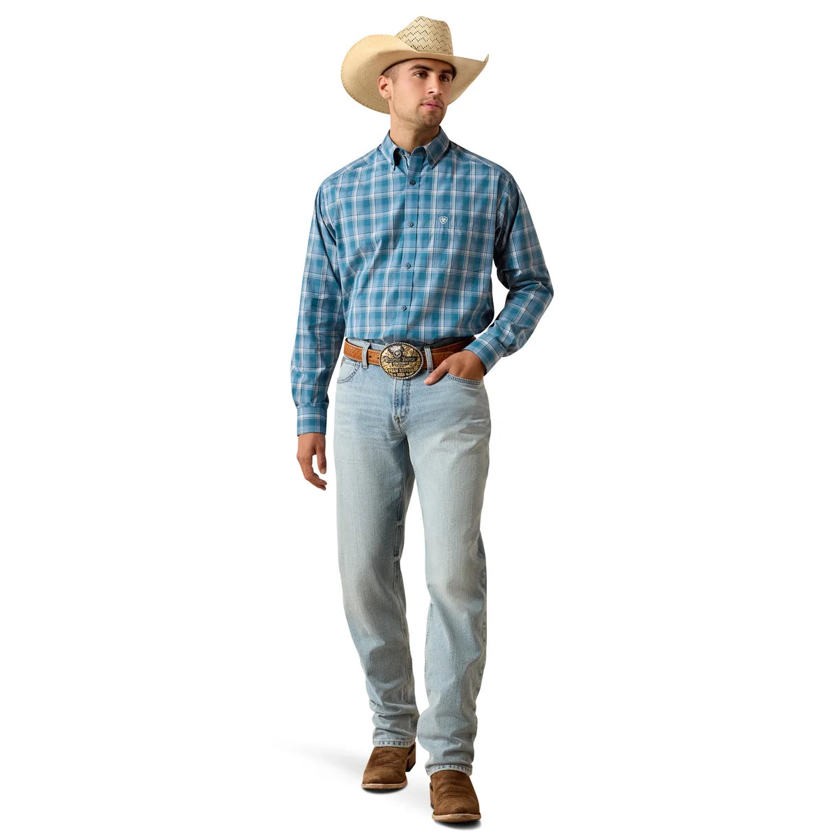 Ariat Mns Pro Series Tyce Classic Fit LS Shirt Deep Dive Plaid