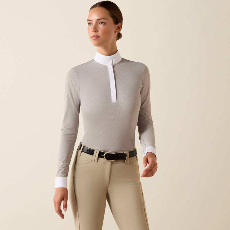 Ariat Wms Breathe LS Show Shirt Show Grey