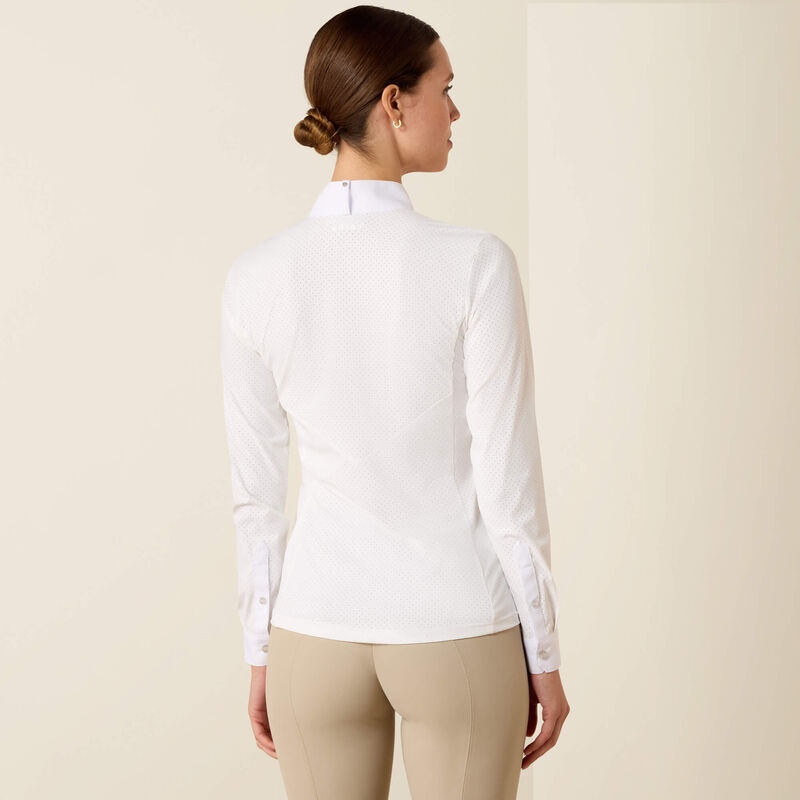 Ariat Wms Breathe LS Show Shirt White