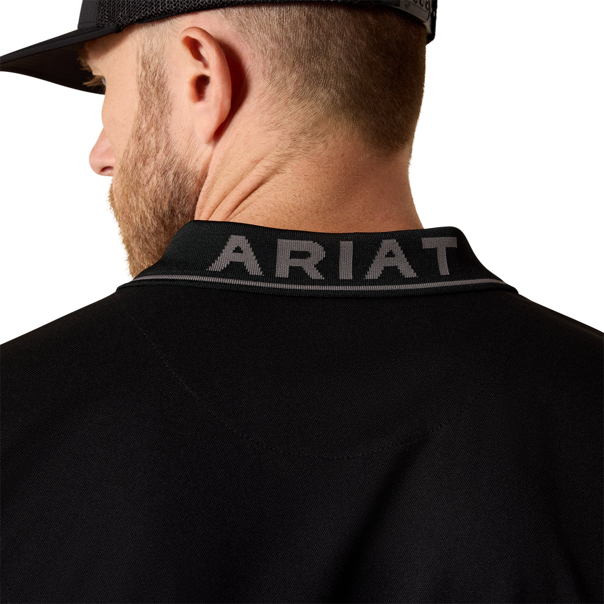 Ariat Mns Logo Fitted Polo Black