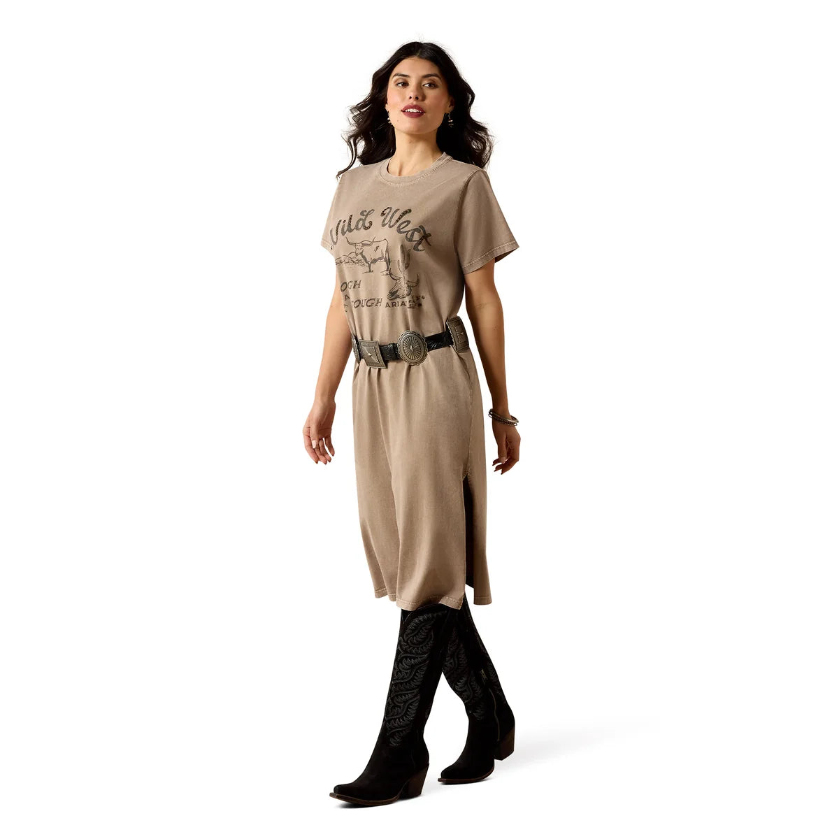 Ariat Wms Bandito Dress Taupe Mineral Wash