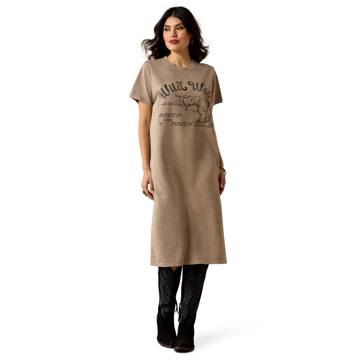 Ariat Wms Bandito Dress Taupe Mineral Wash