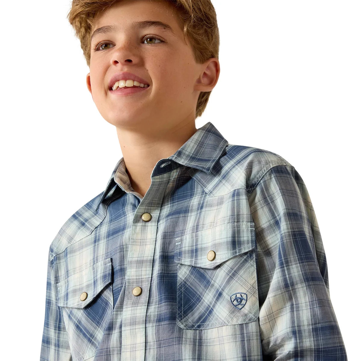 Ariat Bys Retro Hux Snap LS Shirt Key Largo Plaid
