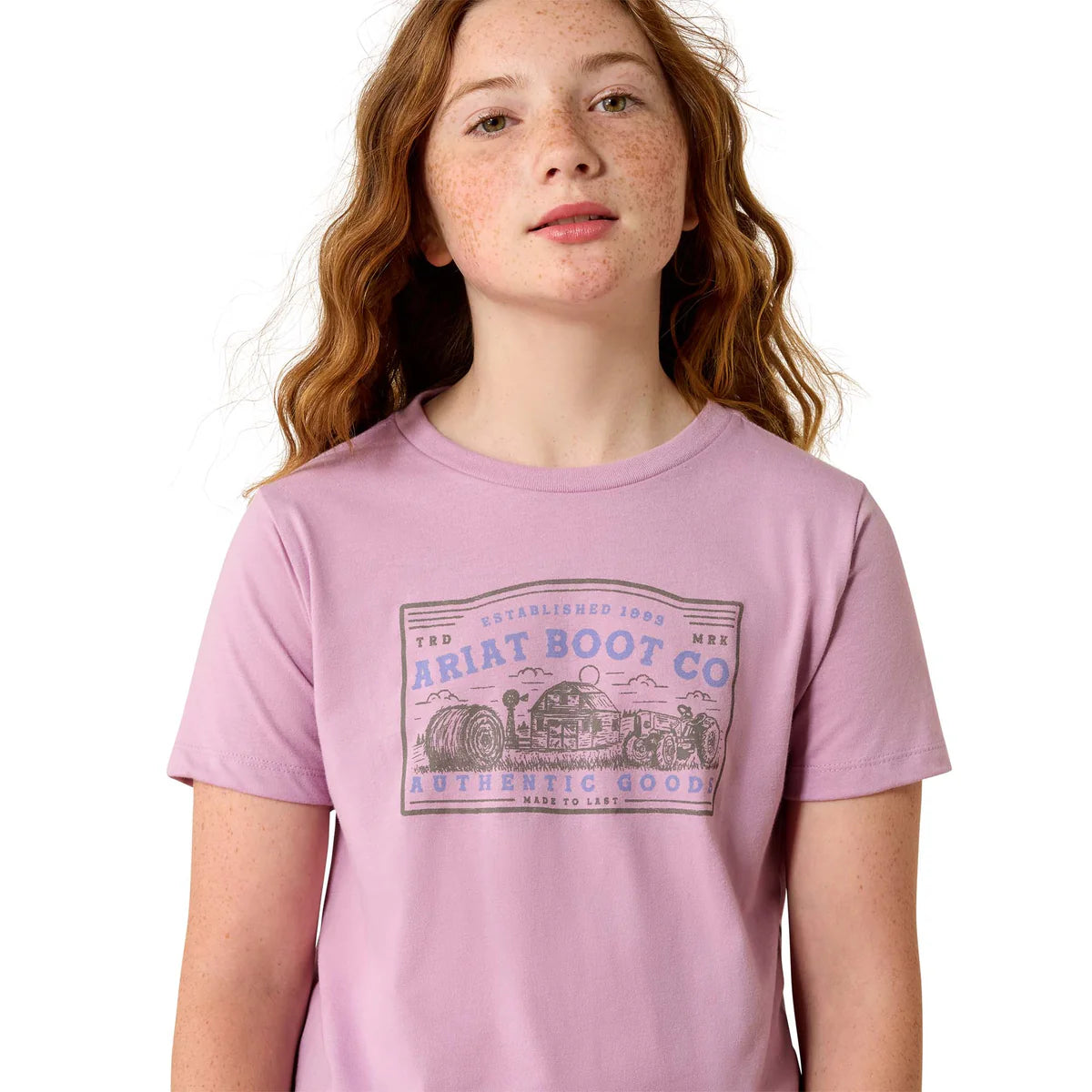 Ariat Gls Farm Patch SS Tee Lavender
