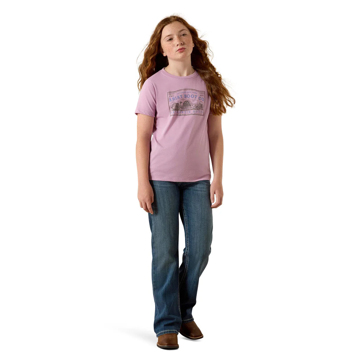 Ariat Gls Farm Patch SS Tee Lavender