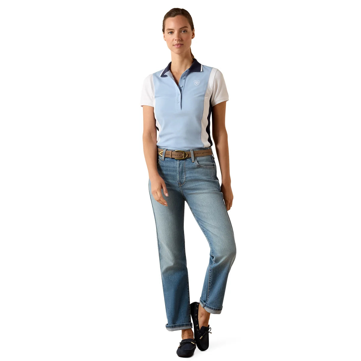 Ariat Wms Taryn SS Polo St Tropez/White