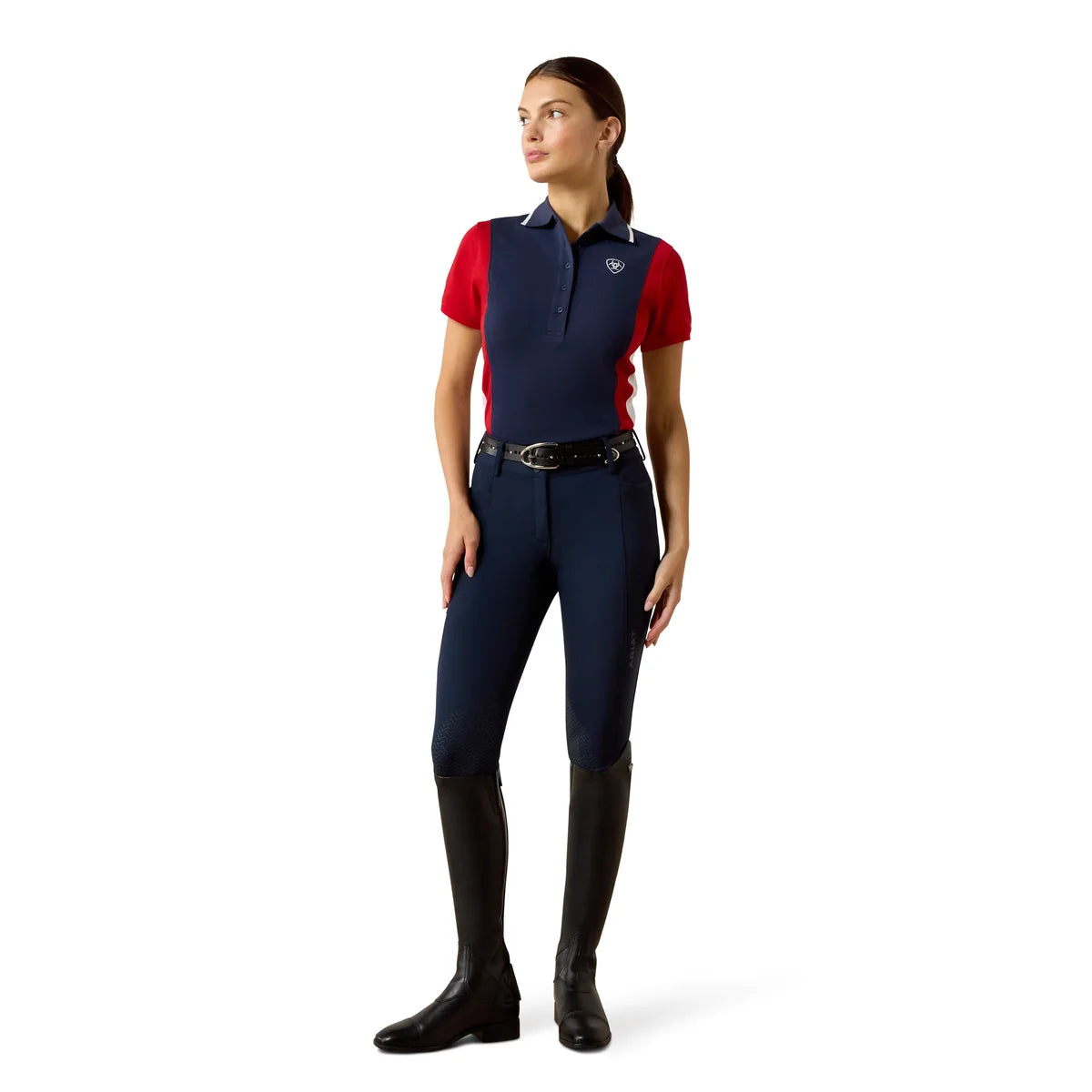 Ariat Wms Taryn SS Polo NavyT/Red