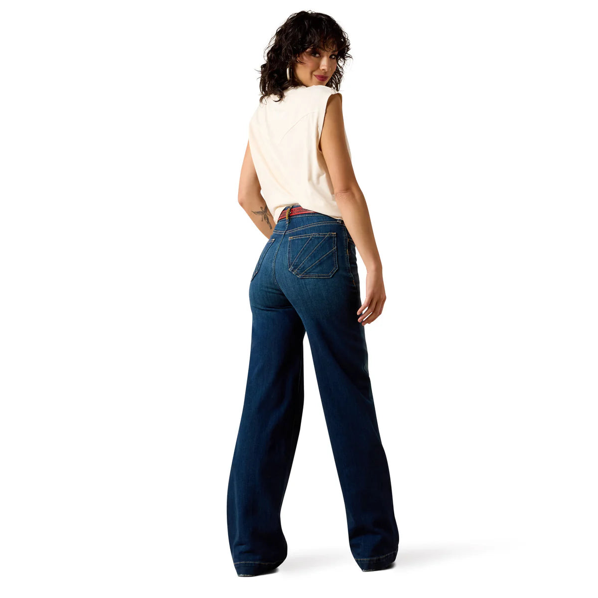 Ariat Wms Ultra High Rise Penelope Wide Leg Jeans Lakewood