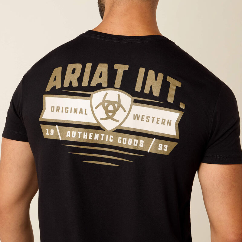 Ariat Mns Banner Badge SS Tee Black