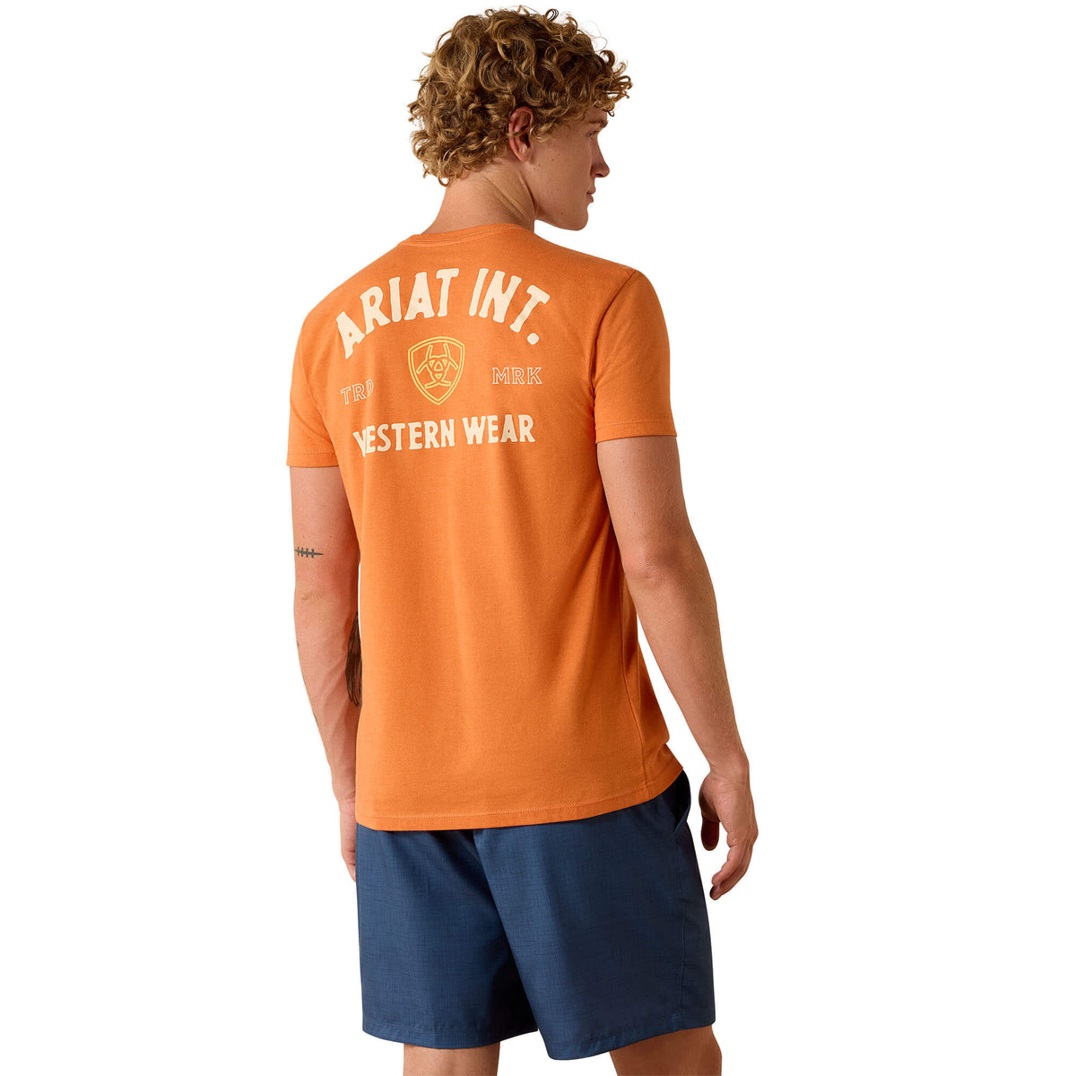 Ariat Mns Outline Shop SS Tee Papaya