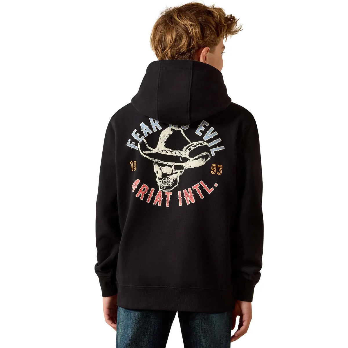 Ariat Bys Stitched Skull Hoodie Black