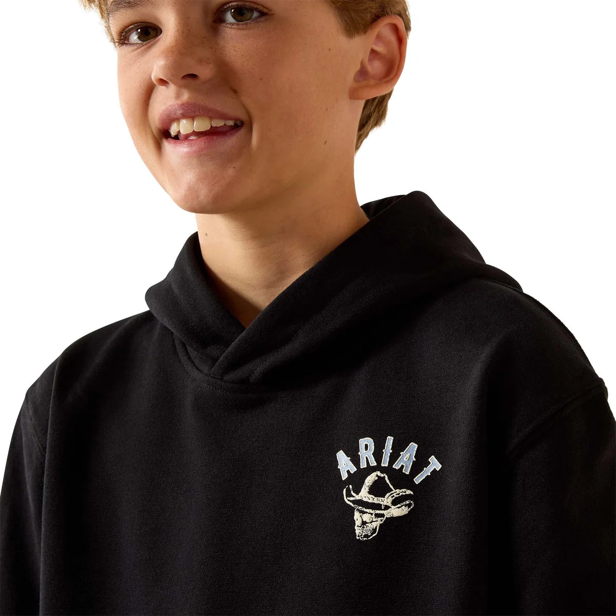 Ariat Bys Stitched Skull Hoodie Black