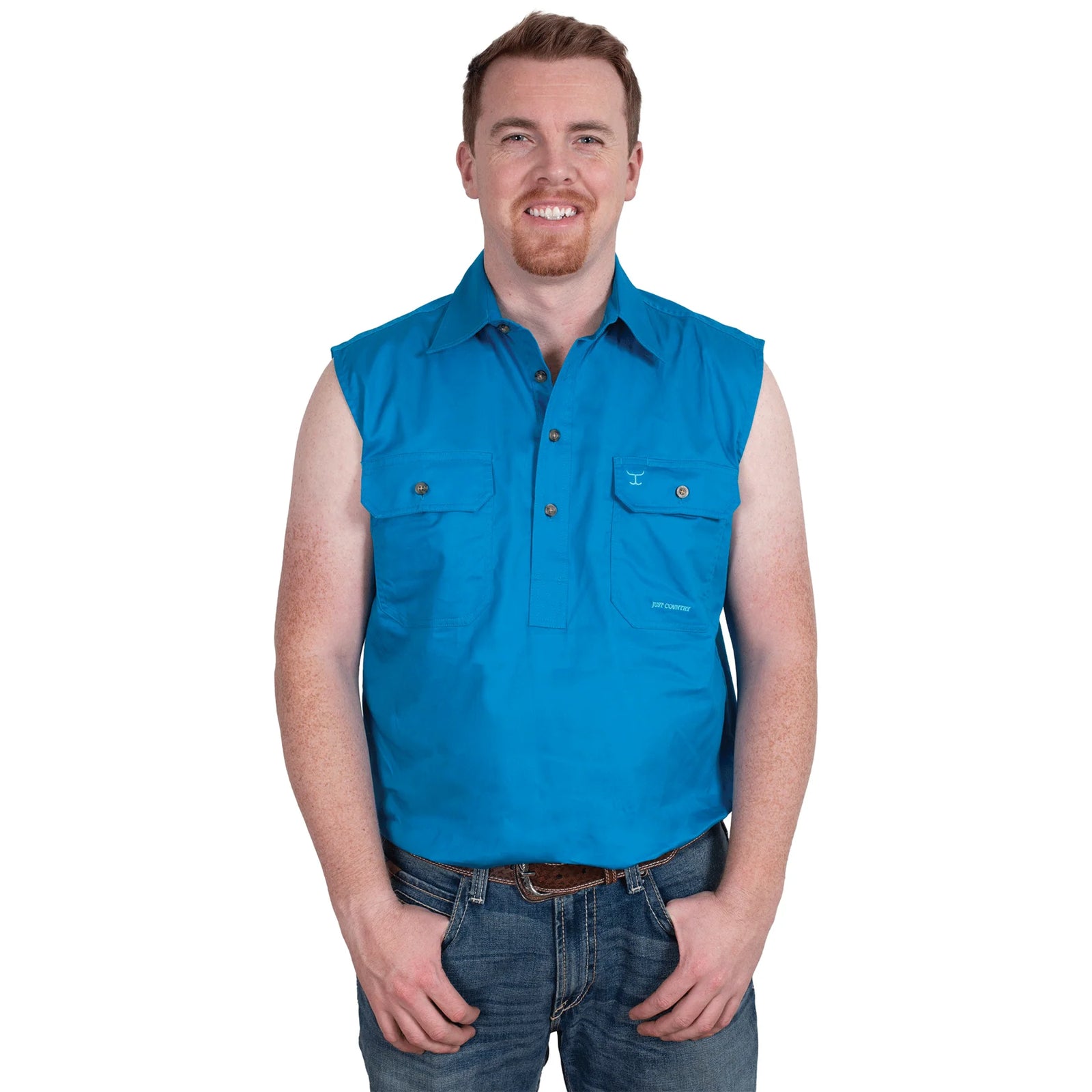 Just Country Mns Jack Sleeveless Workshirt - Workshirt Sale